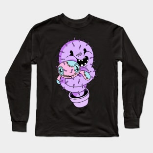 Pastel Goth Cactus and Voodoo Doll Anime Japanese Long Sleeve T-Shirt